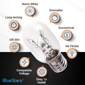 BlueStars 14-Pack E12 T20 25W Incandescent Bulbs Salt Lamp 120V 2700K Warm White Light 150lm for Himalayan Salt Lamps & Baskets, Scentsy Plug-in & Wax Warmers, Night Lights