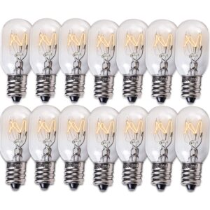 bluestars 14-pack e12 t20 25w incandescent bulbs salt lamp 120v 2700k warm white light 150lm for himalayan salt lamps & baskets, scentsy plug-in & wax warmers, night lights