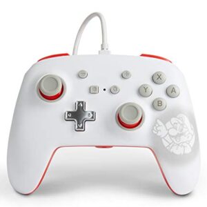 PowerA Enhanced Wired Controller for Nintendo Switch - Mario White