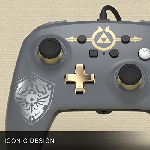 PowerA Enhanced Wired Controller for Nintendo Switch - Hylian Shield