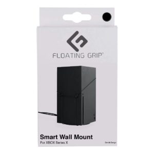 xbox series x wall mount solution by floating grip - mounting kit for hanging & displaying consoles in video gaming room (standard: fits xbox series x, black)