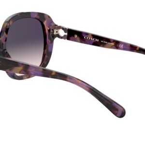 Coach HC8292 Sunglasses, Purple Tortoise/Purple Pink Gradient, 56 mm