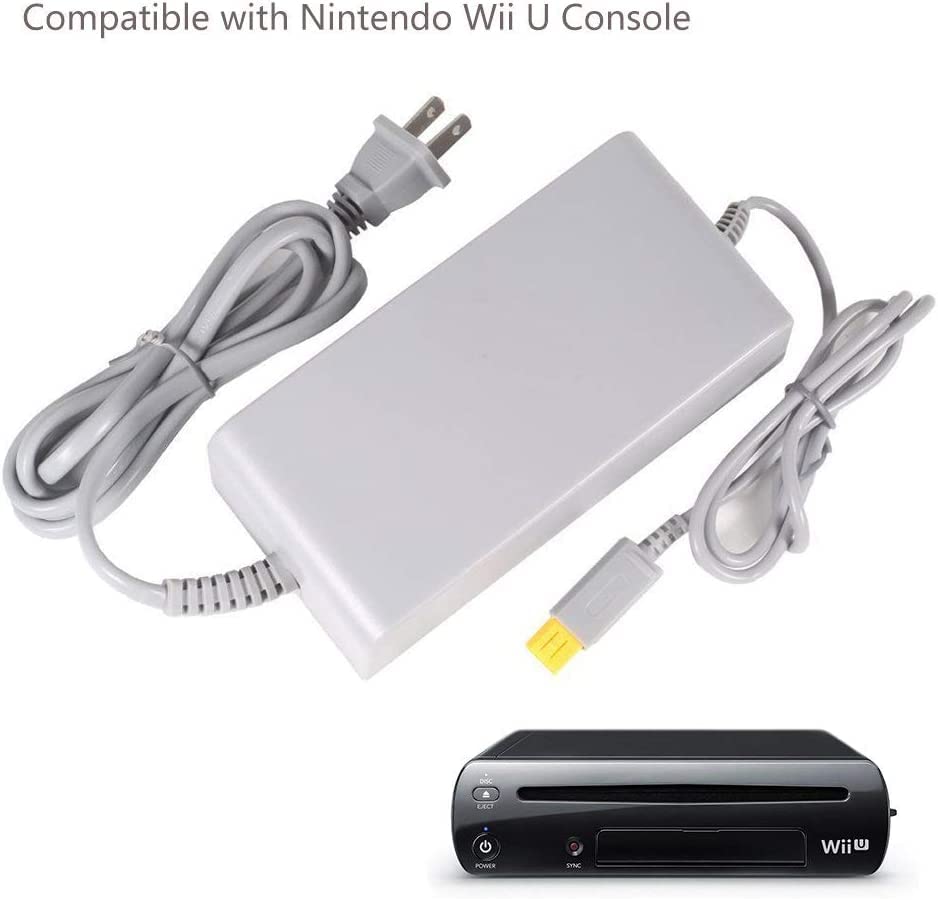 Console Charger for Wii U, AC Adapter Power Supply Replacement for Nintendo WiiU Console (Not Compatible with Nintendo Wii)