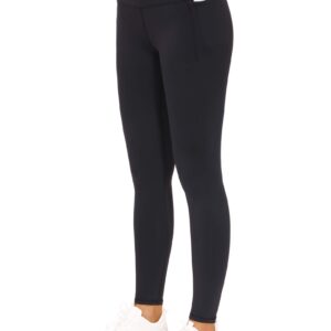 THE GYM PEOPLE Tummy Control Workout Leggings with Pockets High Waist Athletic Yoga Pants for Women Running, Fitness (Black-1, Large)