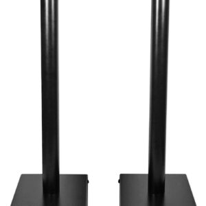 Rockville Pair RS29B 29" Steel Bookshelf Speaker and Studio Monitor Stands-Black V2