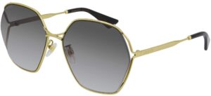 gucci gg0818sa gold/grey shaded 63/17/140 women sunglasses