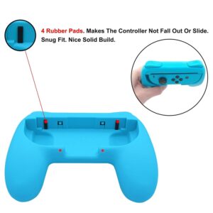 FASTSNAIL Charging Dock and 2 Pack Switch Grips Kit for Nintendo Switch Joy Con & OLED Model, Charger Stand Station with Charging Cable, Wear-Resistant Grip Controller with 6 Thumb Grip