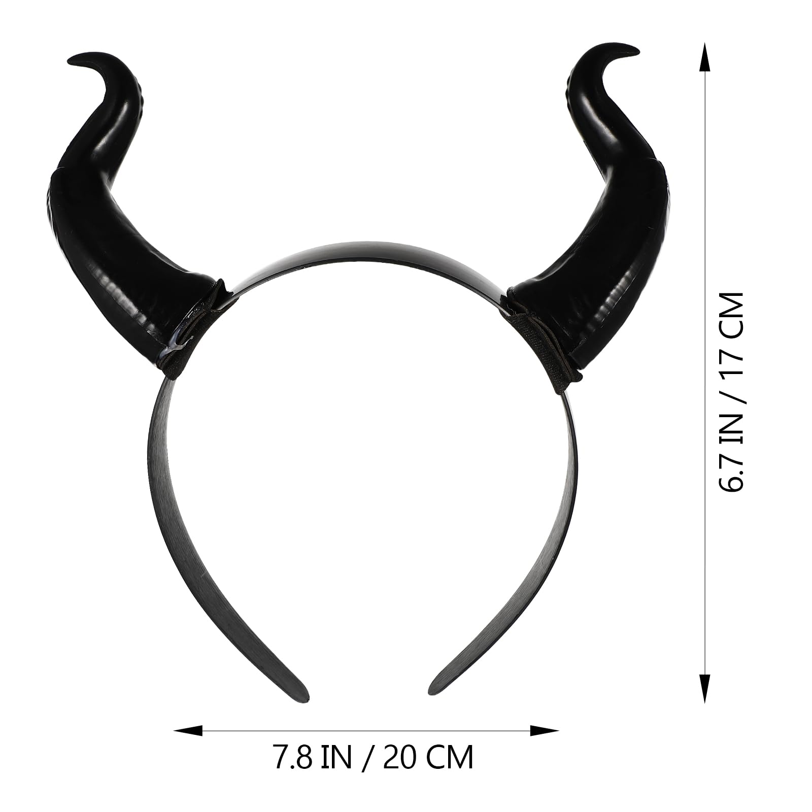 LEORX Devil Horns Headband Black Cosplay Horn Hair Hoop Halloween Dress Up Party Hair Accessories Hairdress