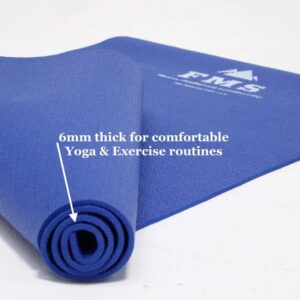 FIMISU™ Yoga & Exercise Mat • 6mm Thick • Slip Resistant (Blue)