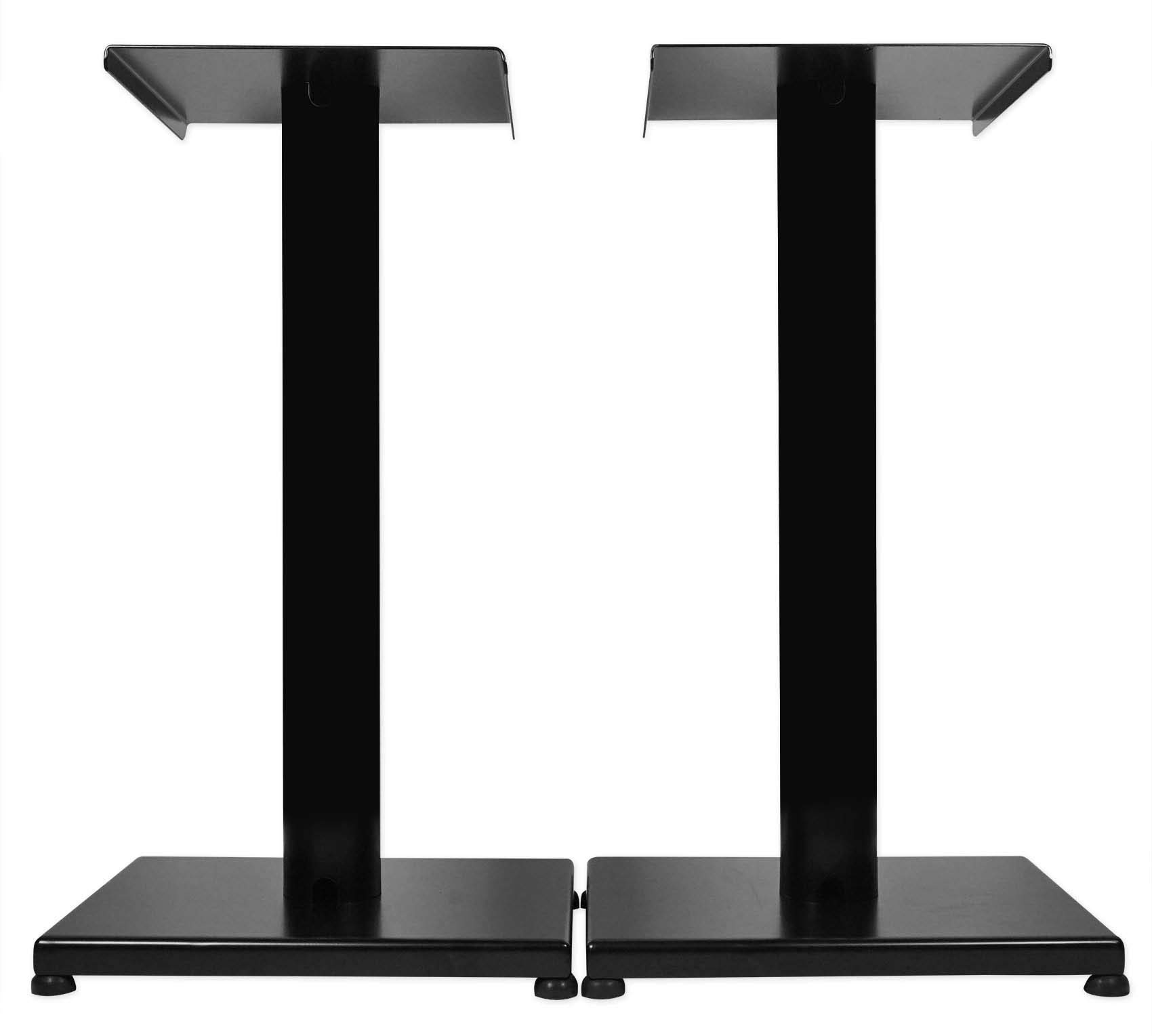 Rockville Pair RS29B 29" Steel Bookshelf Speaker and Studio Monitor Stands-Black V2