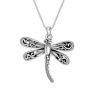 onefinity dragonfly necklace 925 sterling silver dragonfly pendant necklace cute dragonfly jewelry gifts for women