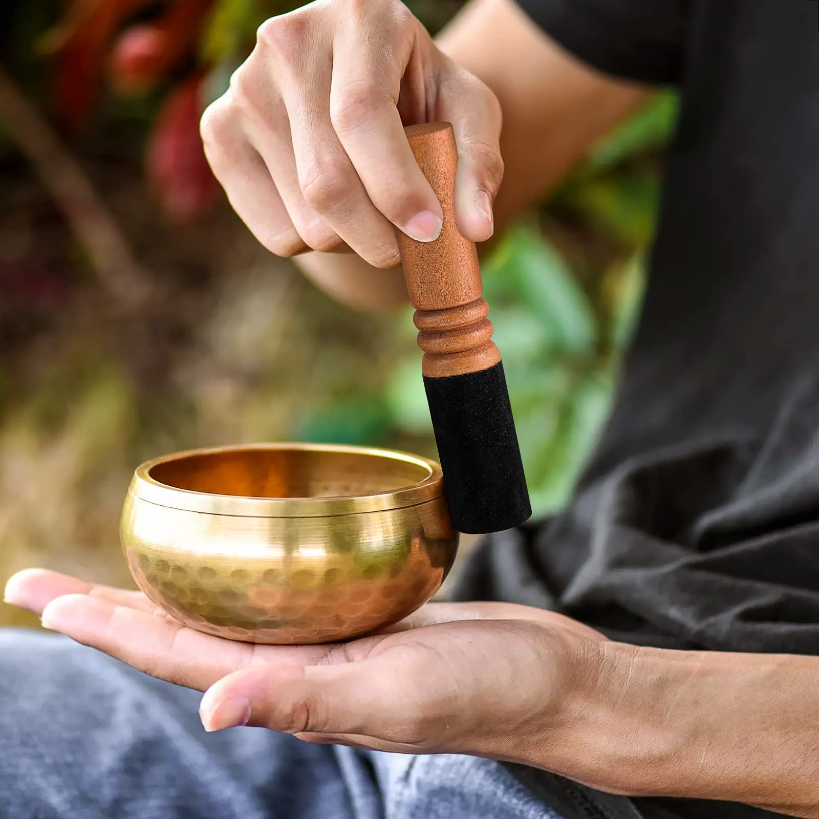 Singing Bowl Mallet Tibetan Singing Bowl Striker Wooden Sound Bowl Stick Buddha Sound Bowl Mallet For Meditation Yoga Relaxation