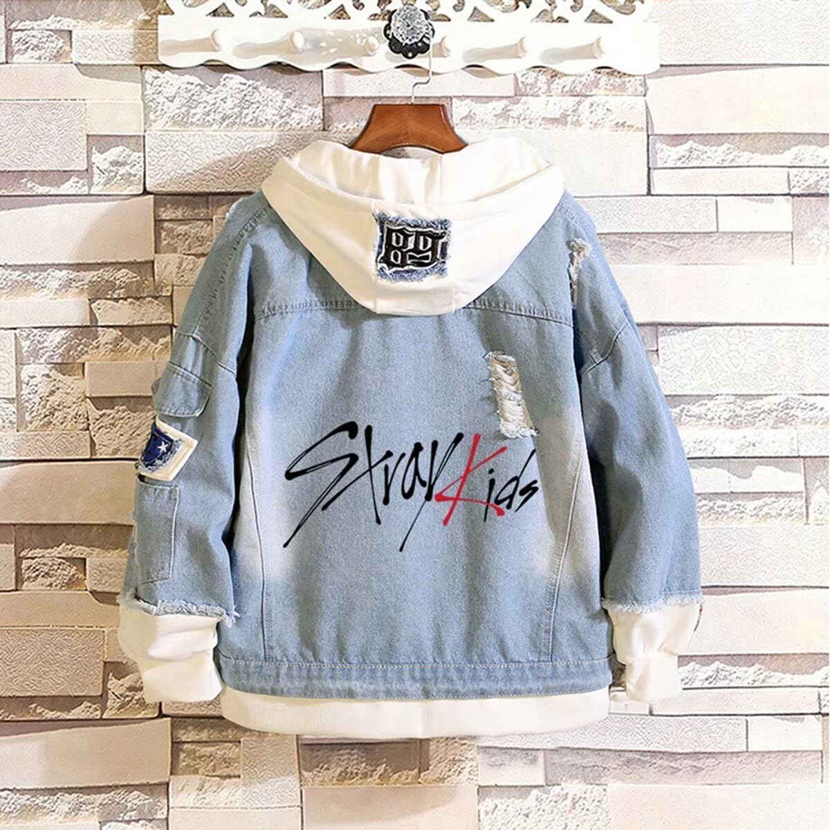 KPOP Stray Kids Merch, Stray Kids Hoodie Felix Hyujin I.N Jisung Woojin Denim Jacket