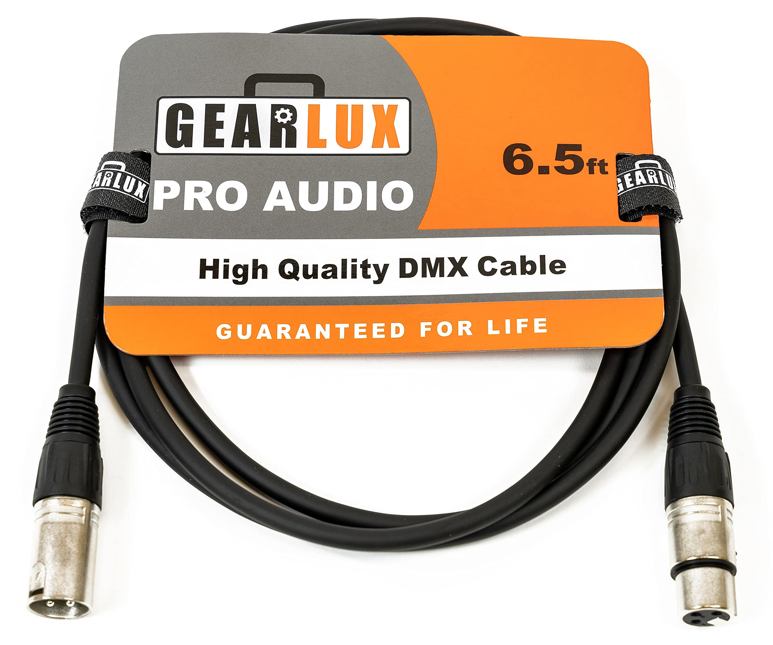 Gearlux 6.5-Foot 3-Pin Male-to-Female DMX Cable - 5 Pack