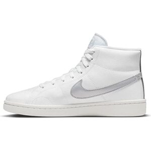 nike women's court royale 2 mid sneaker, bianco, 10