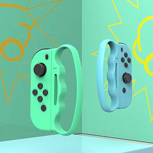 Boxing Grip for Nintendo Switch, Accessories for Switch Fitness Games - 2 Packs (Animal Crossing Blue and Green)