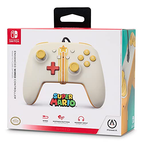 PowerA Enhanced Wired Controller for Nintendo Switch - Mario Vintage Star