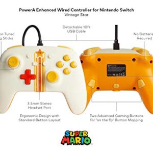 PowerA Enhanced Wired Controller for Nintendo Switch - Mario Vintage Star