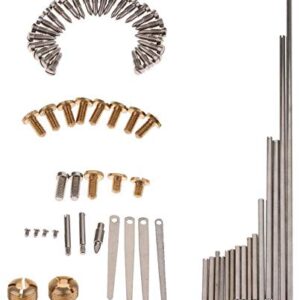 Jiayouy 1 Set Alto Sax Repair Kit Include Sax Inlays Sound Hole Pad Screws Spring Needles Rollers Woodwind Instrument Replacement Accessory