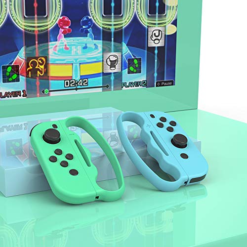 Boxing Grip for Nintendo Switch, Accessories for Switch Fitness Games - 2 Packs (Animal Crossing Blue and Green)