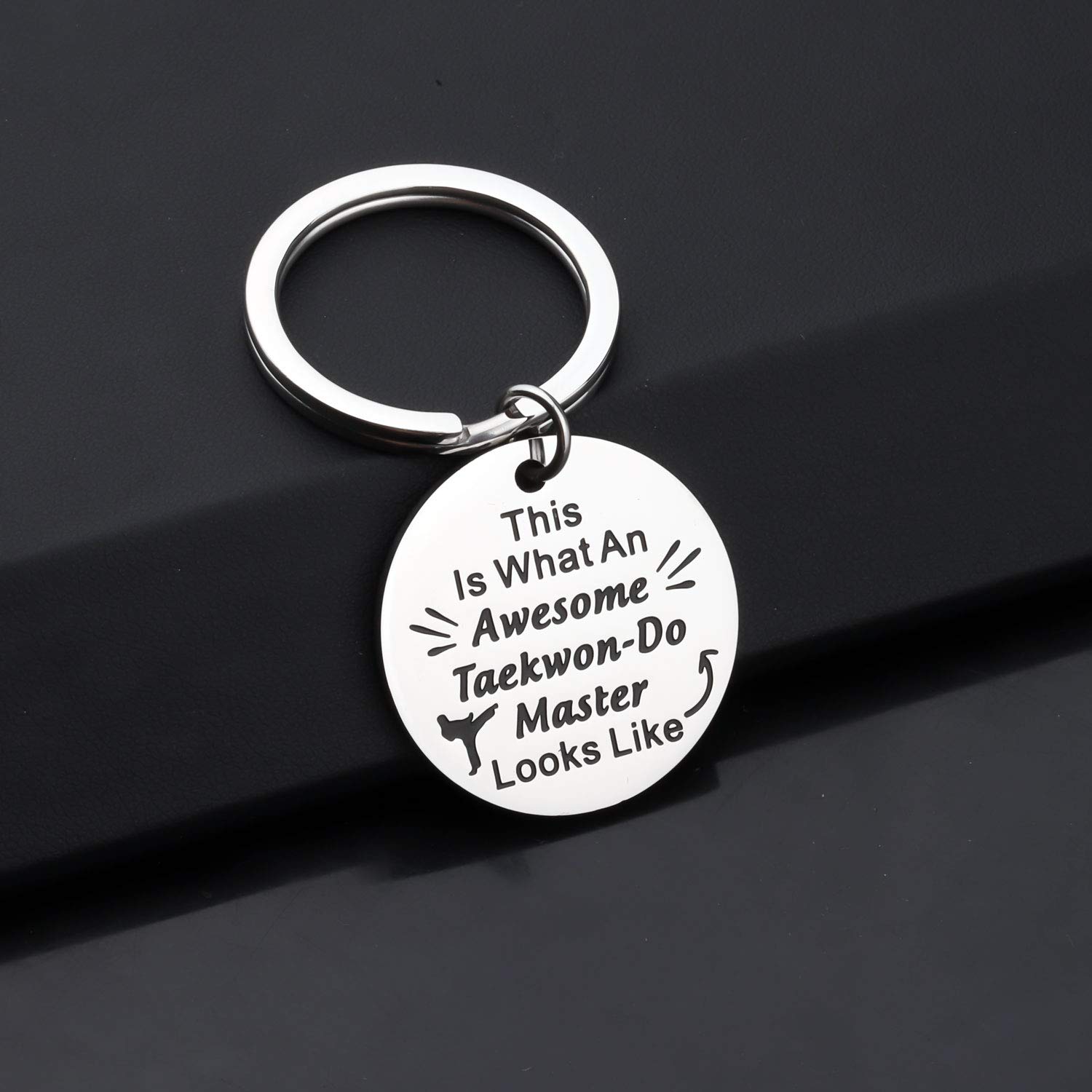 PENQI Martial Arts Jewelry Taekwondo Gift Taekwondo Lover Gift This is What an Awesome Taekwon-Do Master Looks Like Keychain Taekwondo Coach Student Gift (K-Taekwon-Do)