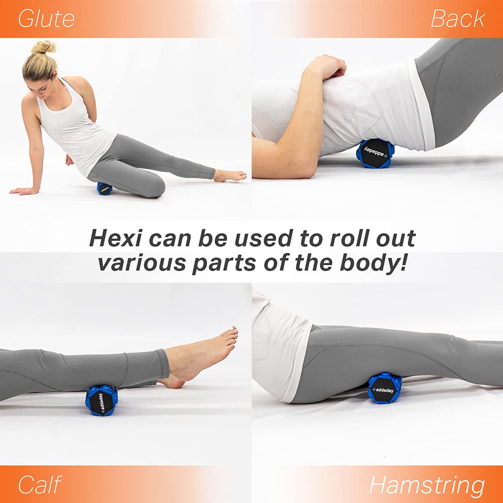 ProStretch Hexi Mini Travel Textured Foam Roller for Deep Tissue Muscle Massage and Myofascial Trigger Point Release