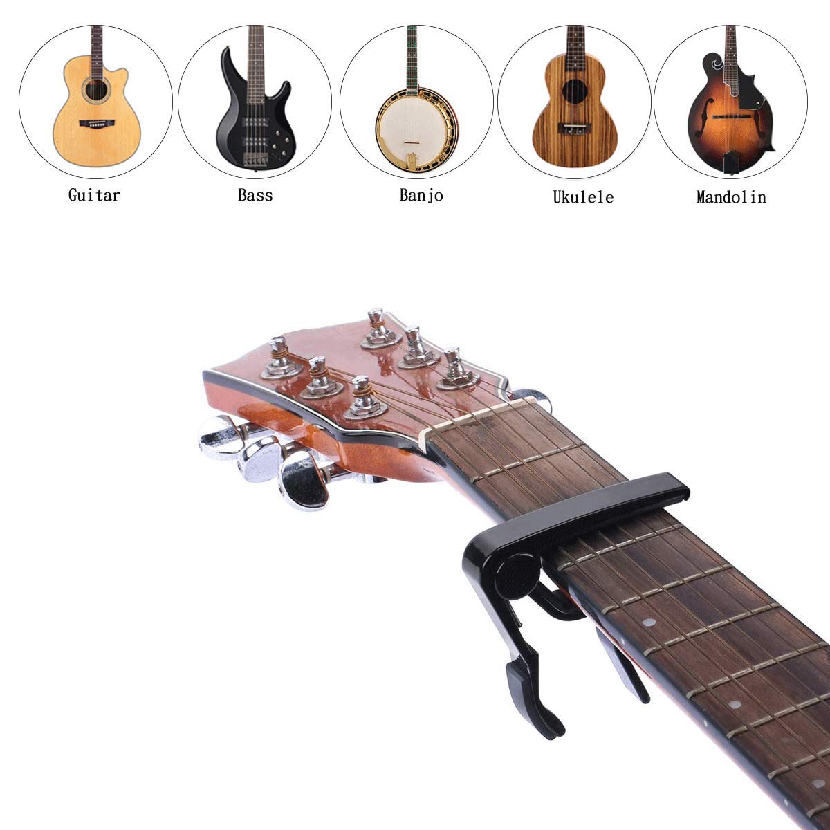 JYsun Classical Guitar Strings Clear Nylon 3 Full Sets with Guitar Capo and 3 in 1 Guitar Restringing Tool and Cleaning Cloth for Musical Instruments as a Gift