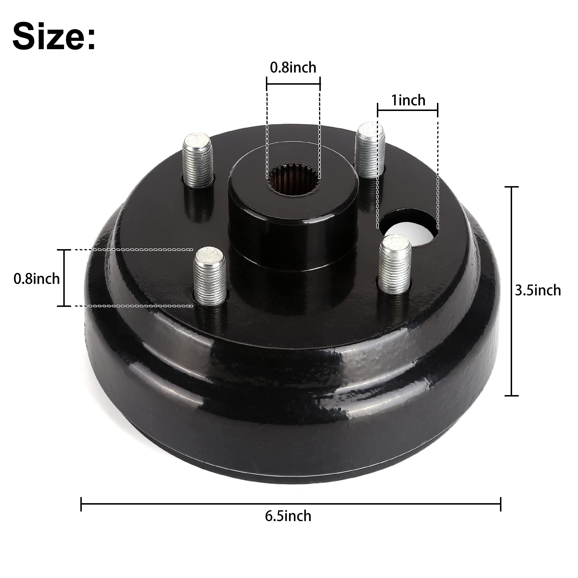 10L0L Golf Cart Brake Drum Hub Assembly for EZGO TXT PDS 1982-up Electric & 1982-1993 2-Cycle Gas, OEM# 19186G1P 19186-G1P