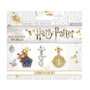 The Carat Shop Official Harry Potter Silver Plated Charm Set Including Chocolate Frog, Glasses & Time Turner Charms HP0077