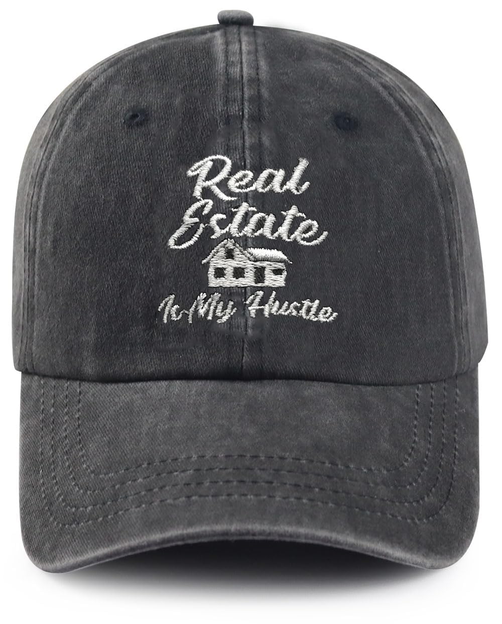 YISHOW Embroidered Bassball Cap Real Estate is My Hustle Customized Embroidered Hat