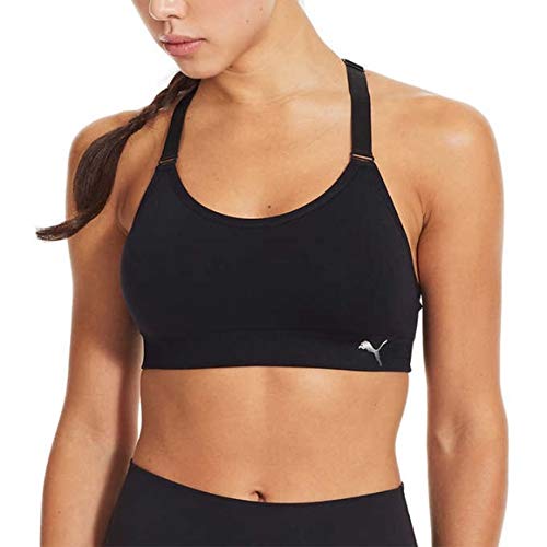 PUMA Women Sports Bra, 3-Pack (Black/White/Grey, Medium)