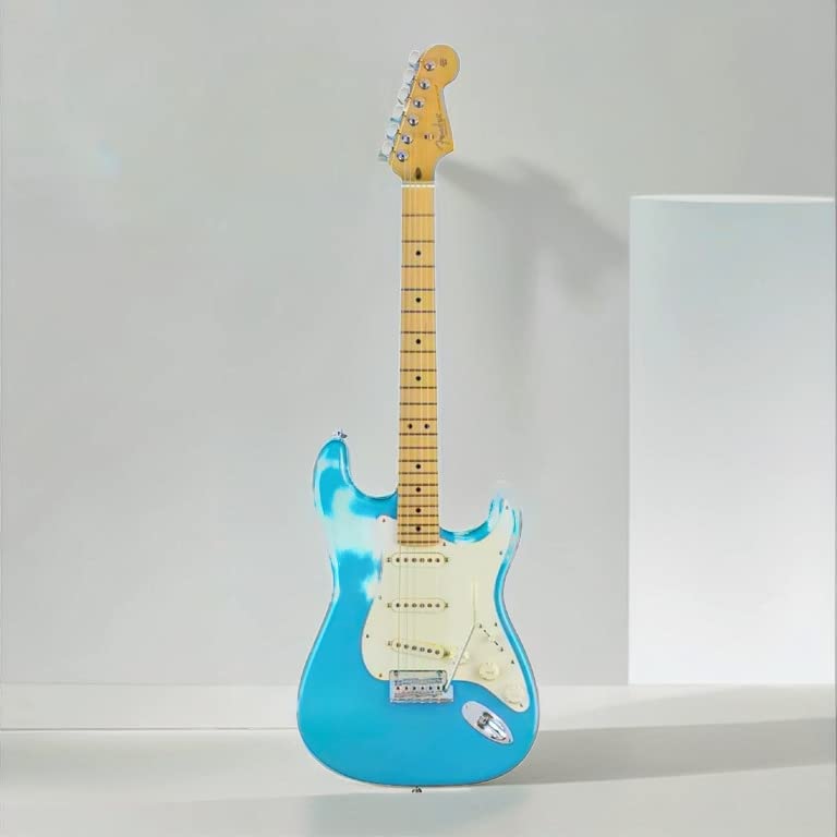 Fender 6 String Solid-Body Electric Guitar, Right, Miami Blue (0113902719)