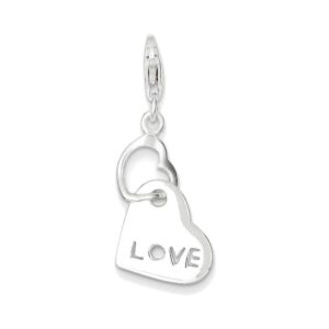 sterling silver heart love charm