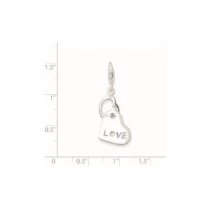 Sterling Silver Heart Love Charm