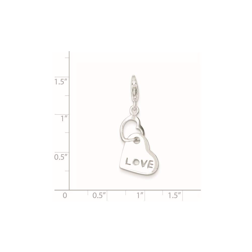 Sterling Silver Heart Love Charm