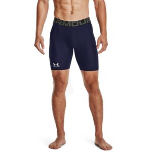 under armour men's armour heatgear compression shorts , midnight navy (410)/white, small