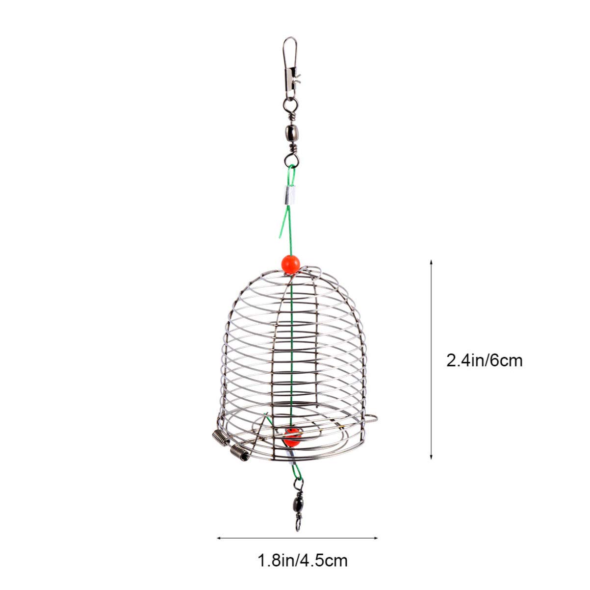 BESPORTBLE 5pcs Metal Bait Cage Fishing Trap Cage Fishing Cage Fishing Lure Cage Fishing Bait Trap Fishing Trap Basket