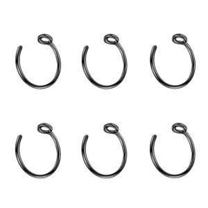 8mm fake nose ring fake piercings non pierced nose rings hoop clip on nose ring for women mens faux septum nose rings set black non piercing jewelry