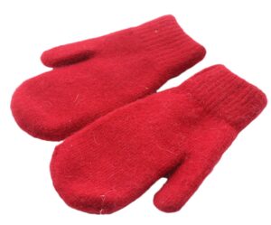 chickle adult kids winter warm thick knitted mitten cashmere mitten red large