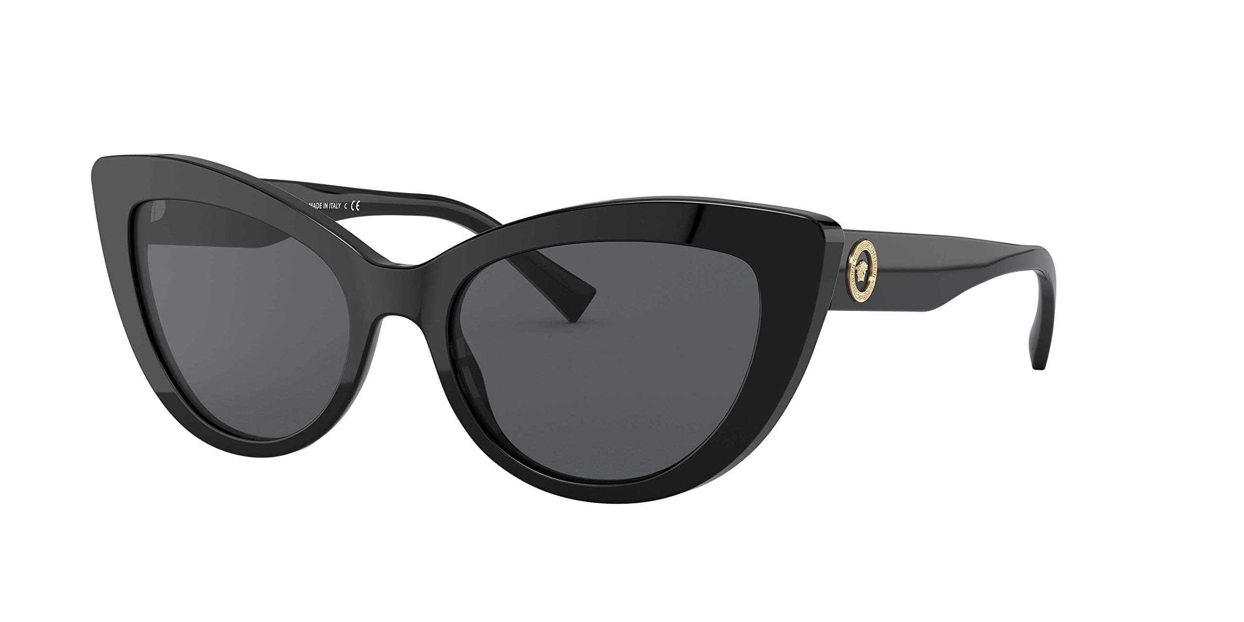 Versace Woman Sunglasses Black Frame, Dark Grey Lenses, 54MM