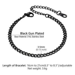 PROSTEEL Stainless Steel Black Bracelet Cool Bracelets