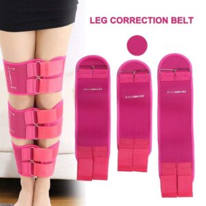 O/X Type Leg Correction Belt, Leg Straightener Straps, 3 Pcs Legs Posture Corrector Straightening Correction Belt with Knee Pad(L)