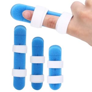 finger splint, aluminum finger adjustable finger orthosis with soft sponge lining finger brace for broken fingers arthritis pain sports injuries(s)