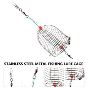 BESPORTBLE 5pcs Metal Bait Cage Fishing Trap Cage Fishing Cage Fishing Lure Cage Fishing Bait Trap Fishing Trap Basket