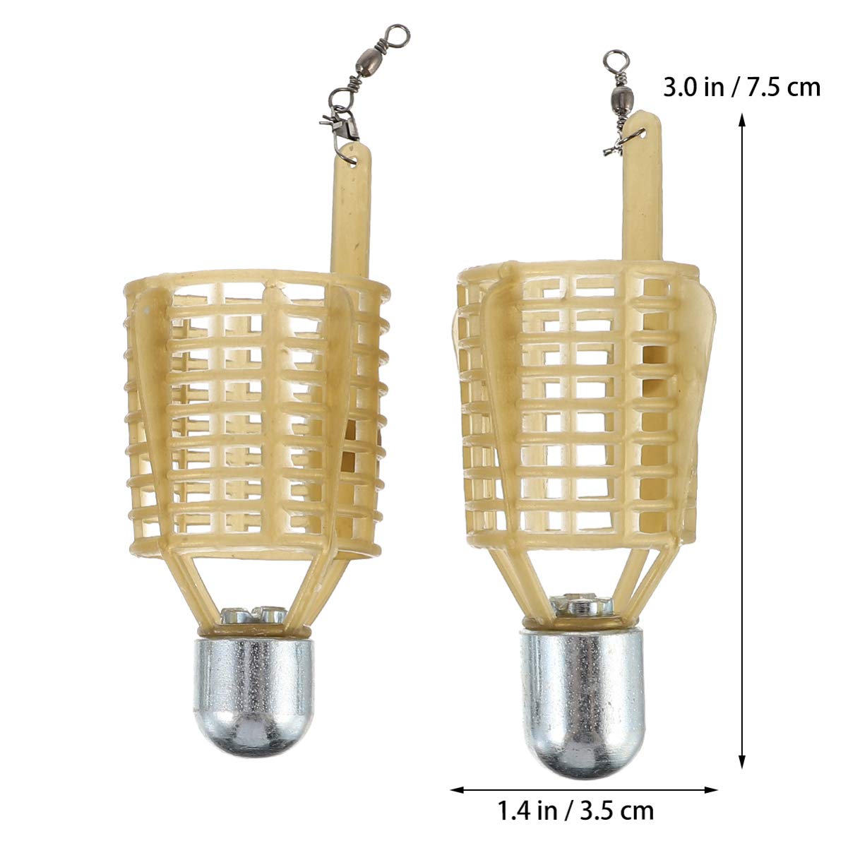 BESPORTBLE 4pcs Fishing Bait Cage Iron Head Bait Cage Crawdad Fishing Lures Fishing Feeder Basket Minnow Bucket Carp Feeder Holder Fishing Basket Fishing Bait Fishing Cage to Feed