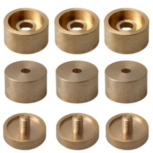 Jiayouy 9Pcs Trumpet Valve Finger Buttons Valve Cap Screw Trumpet Repair Part Golden