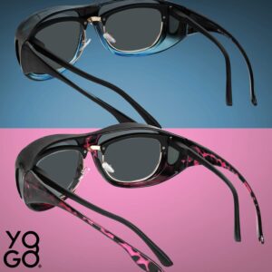 Fit Over Wrap Sunglasses Polarized Lens Wear Over Eyeglasses 100% UV Protection for Men and Women