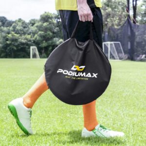 PodiuMax Top Bins Soccer Target Goal, Easy to Attach and Detach to The Goal, Set of 2, for Shooting Accuracy Training (Red)