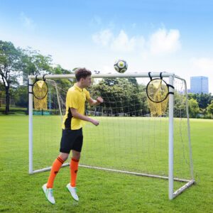 PodiuMax Top Bins Soccer Target Goal, Easy to Attach and Detach to The Goal, Set of 2, for Shooting Accuracy Training (Red)