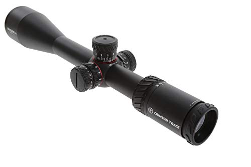 Crimson Trace Hardline Pro 4-16x50mm Riflescope with SFP, Illuminated MR1-MOA Reticle, Zero Stop, Lightweight Solid Construction, Scope Caps and Lens Cloth for Hunting, Shooting and Outdoor